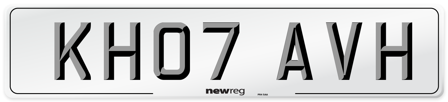 KH07 AVH Number Plate from New Reg